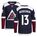 C.Avalanche #13 Valeri Nichushkin Player Fanatics Alternate Premium Navy Hockey Jerseys