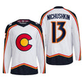 C.Avalanche #13 Valeri Nichushkin Player Fanatics White Reverse Retro 2.0  Hockey Jerseys