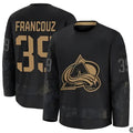 C.Avalanche #39 Pavel Francouz Player Fanatics Black Military Appreciation Hockey Jerseys