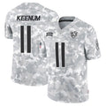 C.Bears #11 Case Keenum Player White Arctic Camo Salute to Service Limited Football Jerseys