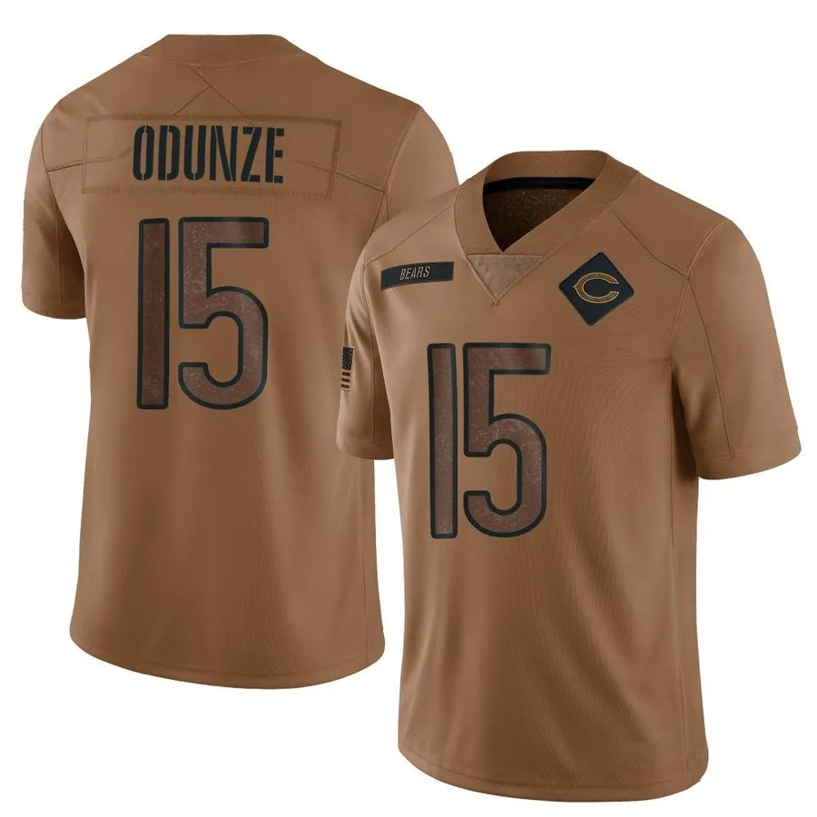 Custom #15 Brown CHI Football Shirt Top