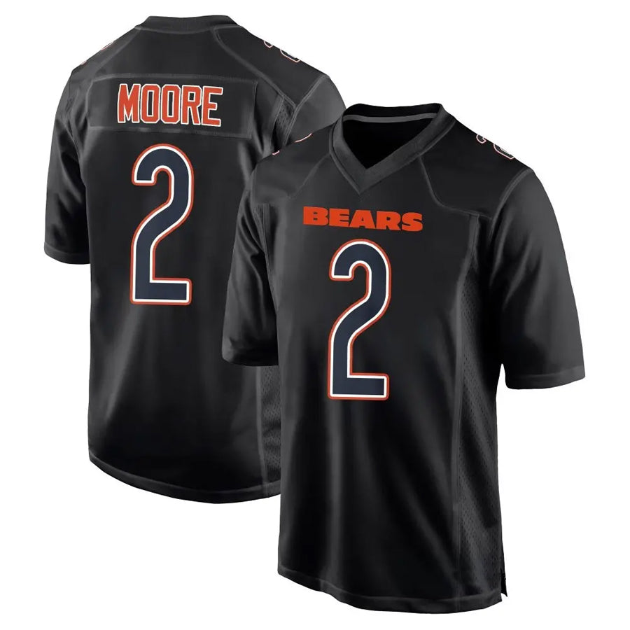 Custom #2 Black CHI Football Shirt Top
