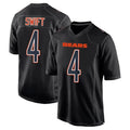 Custom #4 Black CHI Football Shirt Top