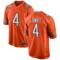 C.Bears #4 D'Andre Swift Player Orange Home Game Football Jerseys