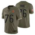 Custom #76 Olive CHI Football Shirt Top