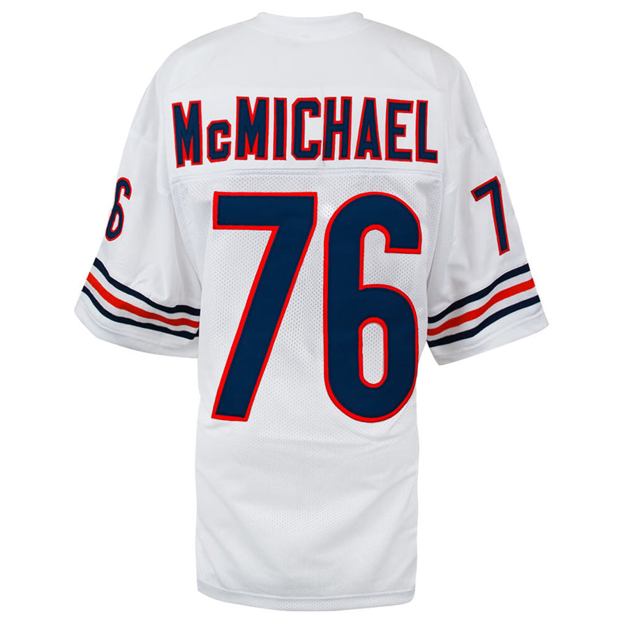 Custom #76 White CHI Football Shirt Top