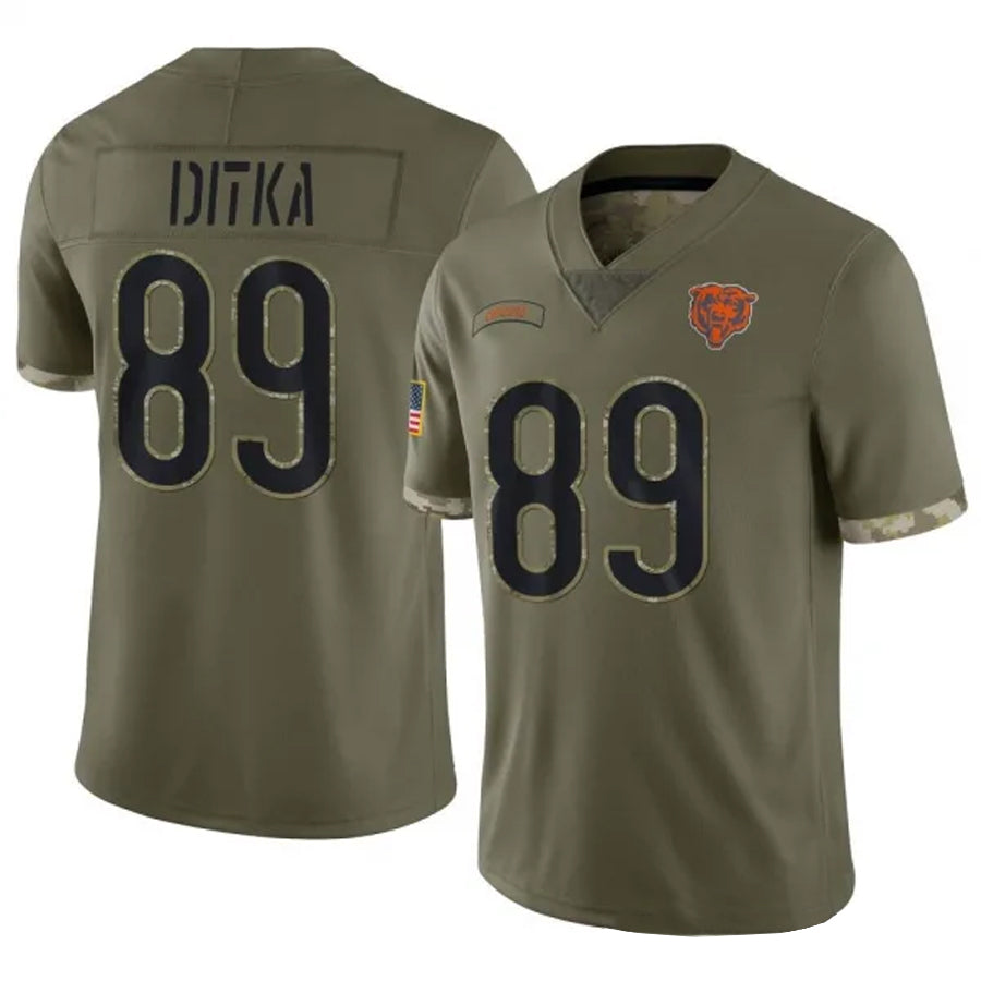 Custom #89 Olive CHI Football Shirt Top