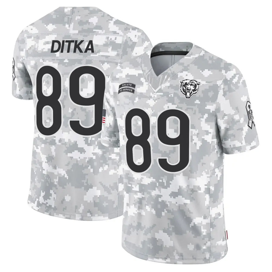 Custom #89 White CHI Football Shirt Top