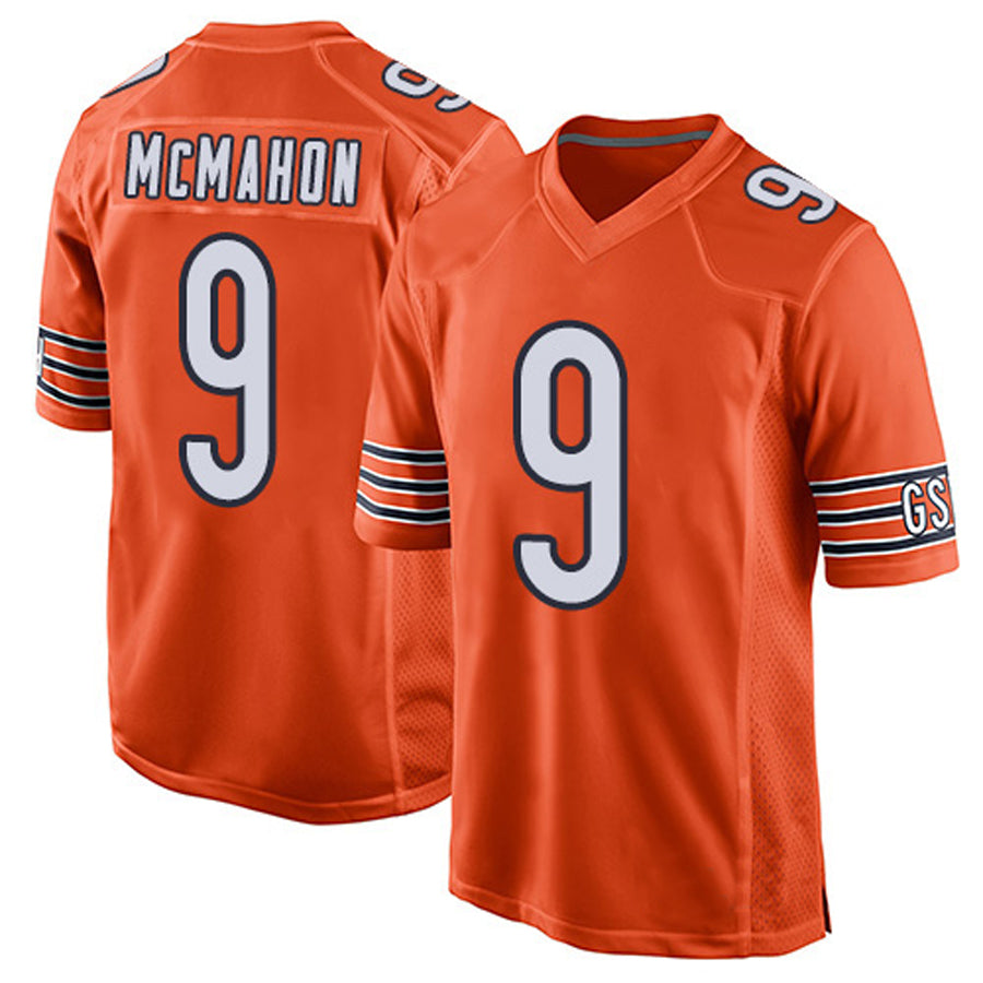 Custom #9 Orange CHI Football Shirt Top