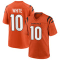 Custom #10 White CIN Football Shirt Top