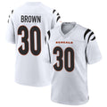Custom #30 White CIN Football Shirt Top
