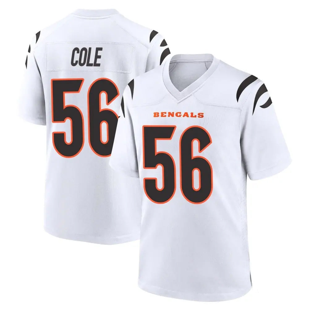 Custom #56 White CIN Football Shirt Top