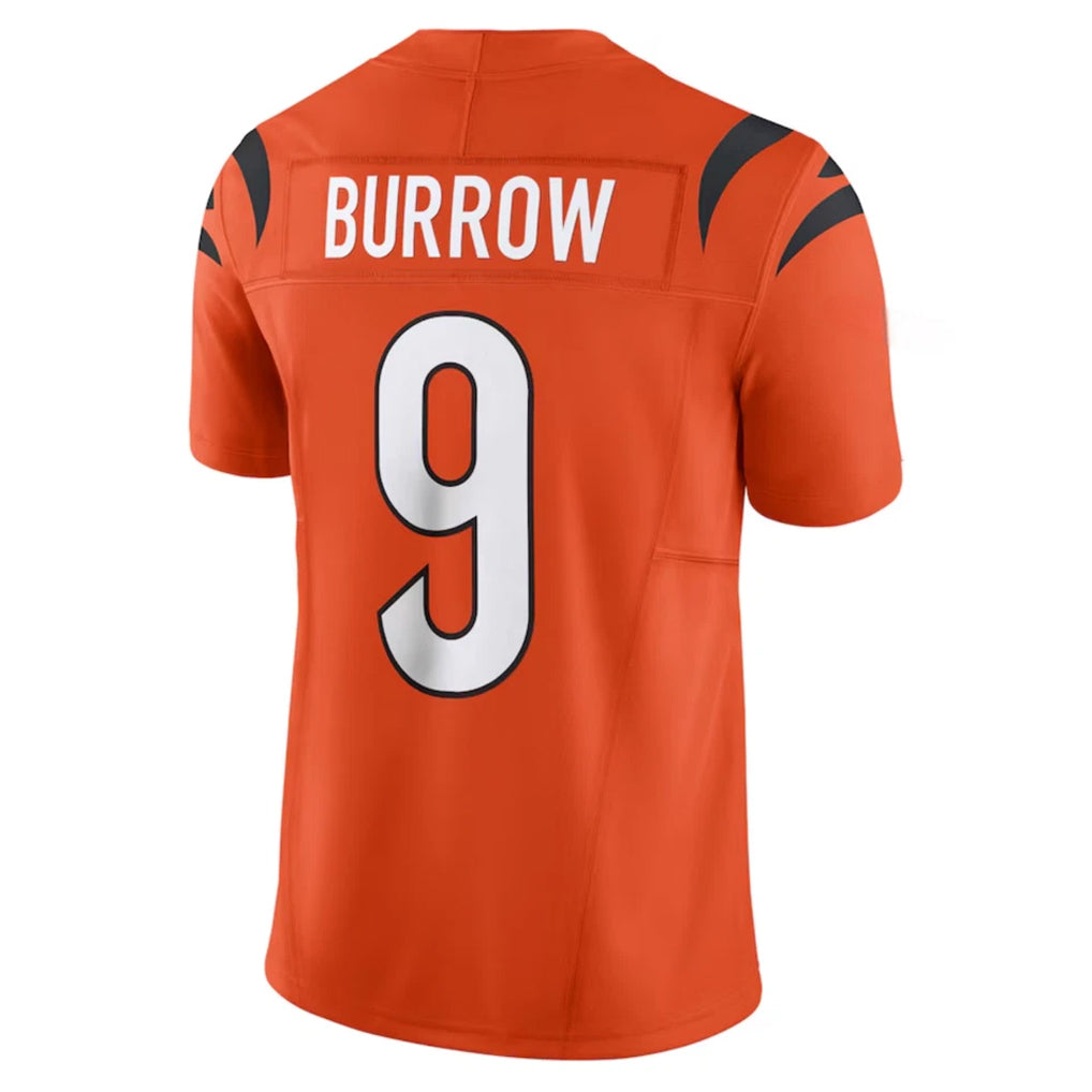 Custom #9 Orange CIN Football Shirt Top