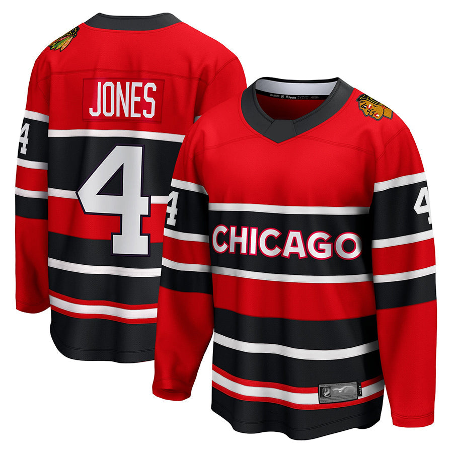 Custom #4 Black CHI Hockey Shirt Top