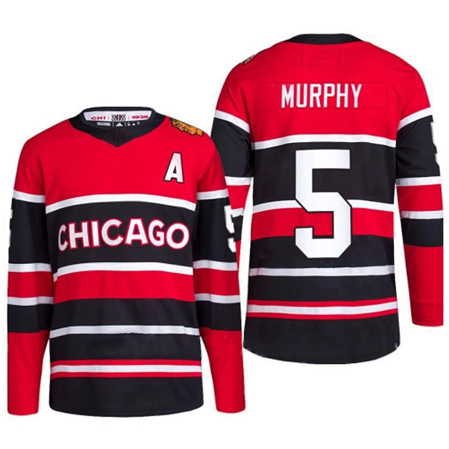 Custom #5 Retro CHI Hockey Shirt Top