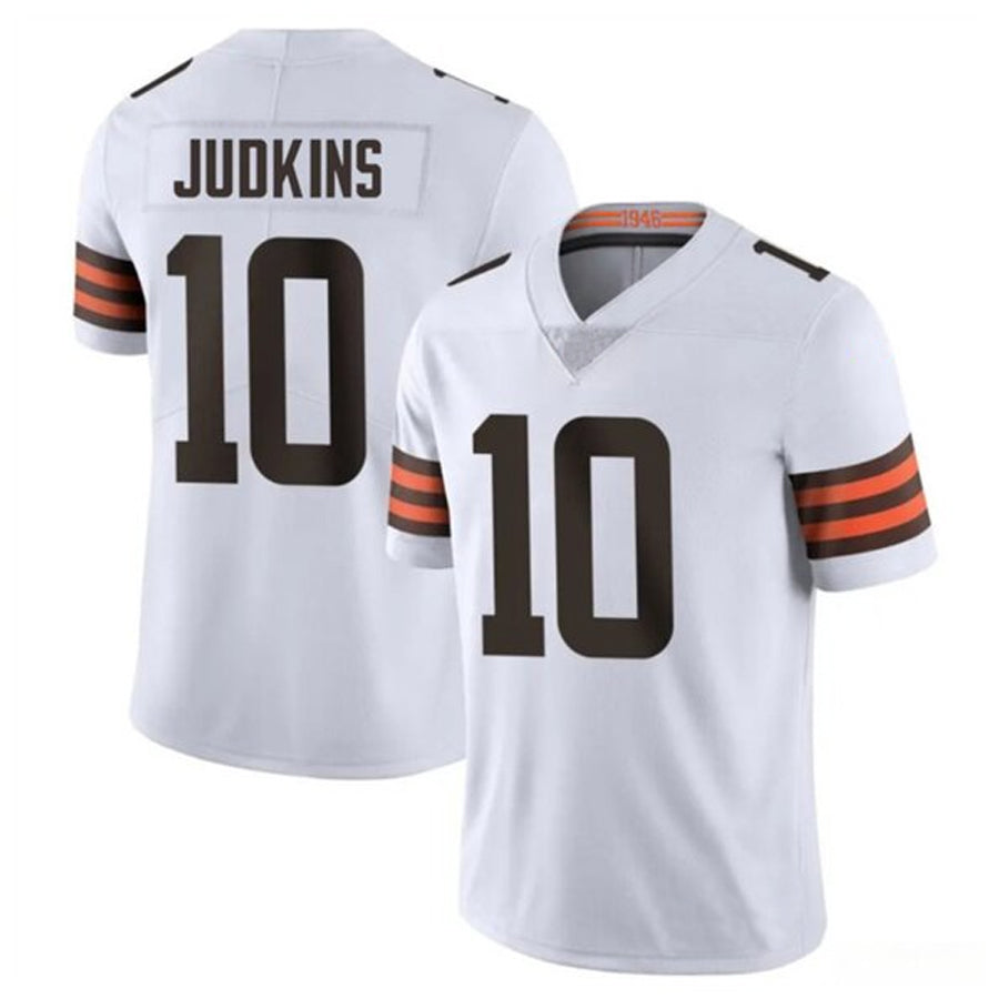 Custom #10 White CLE Football Shirt Top