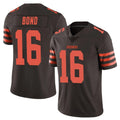 Custom #16 Brown CLE Football Shirt Top