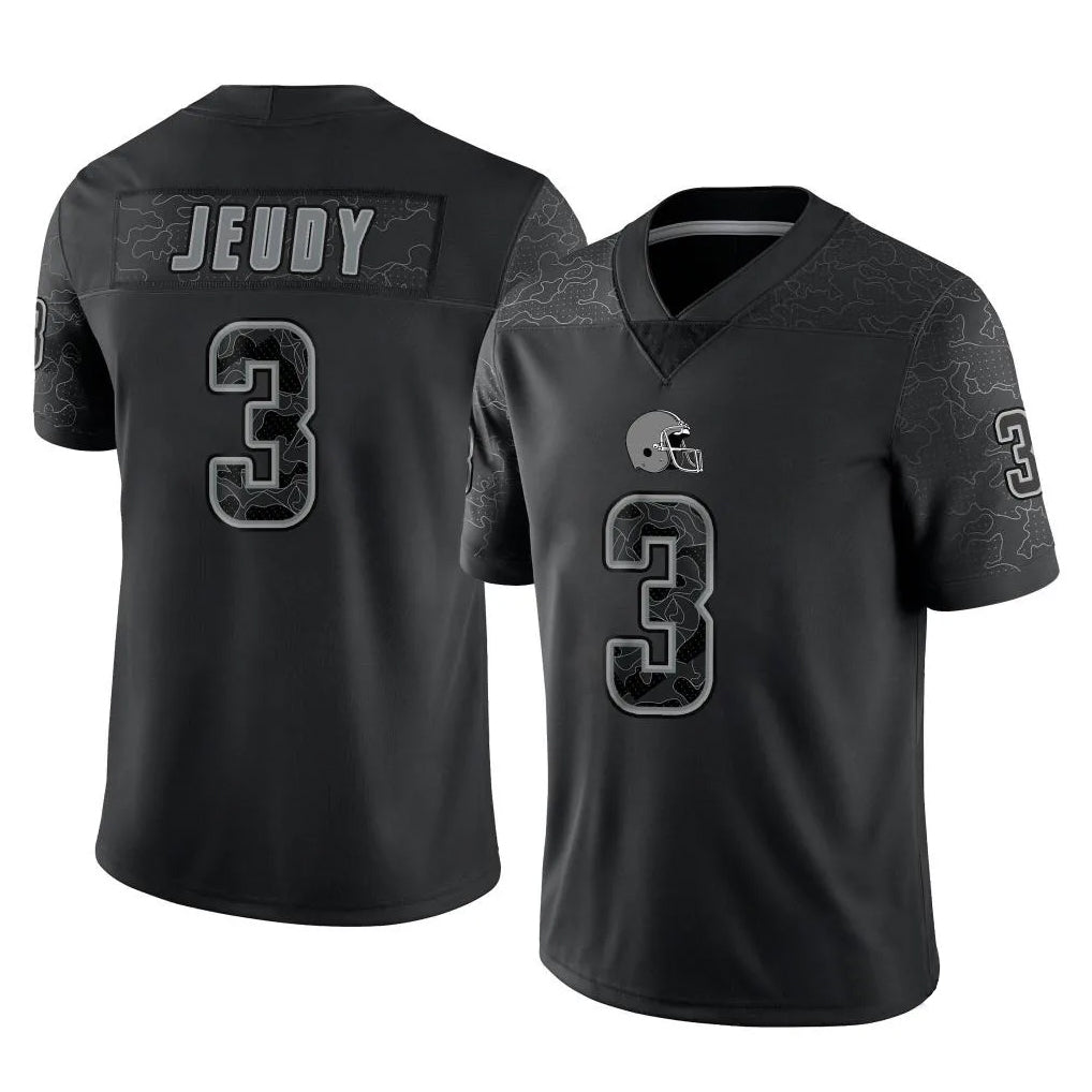 Custom #3 Black CLE Football Shirt Top
