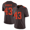 C.Browns #43 Mohamoud Diabate Player Brown Vapor Limited Football Jerseys