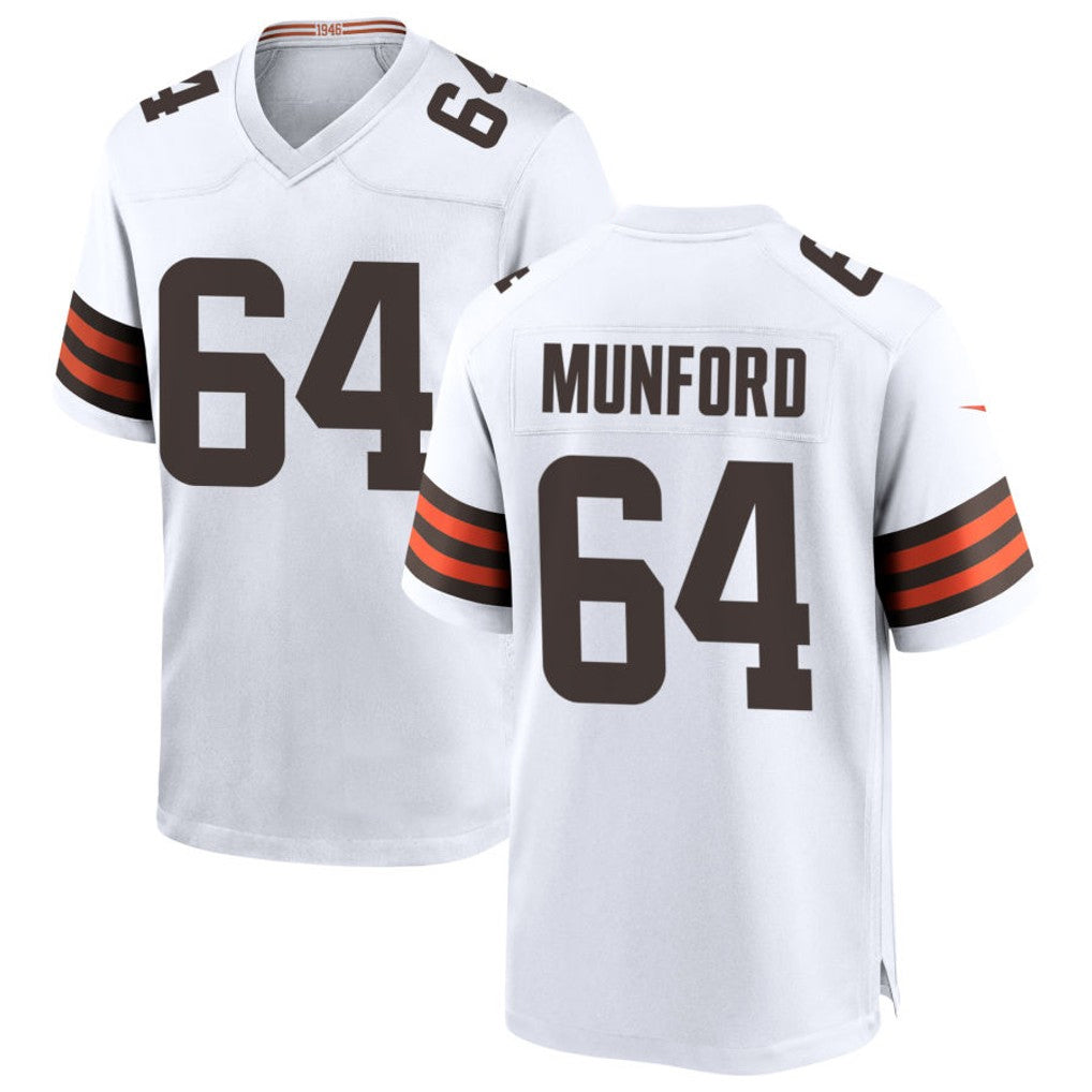 Custom #64 White CLE Football Shirt Top
