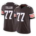 Custom #77 Brown CLE Football Shirt Top