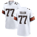 Custom #77 White CLE Football Shirt Top