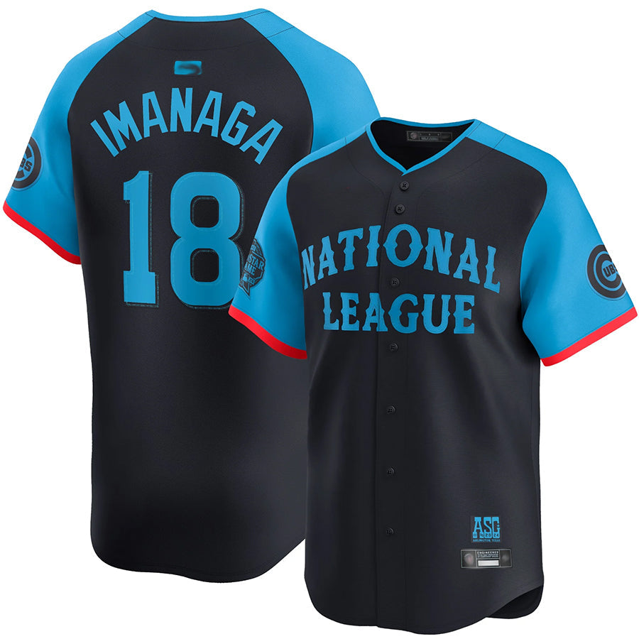 Custom #18 Navy All Star CHC Baseball Shirt Top