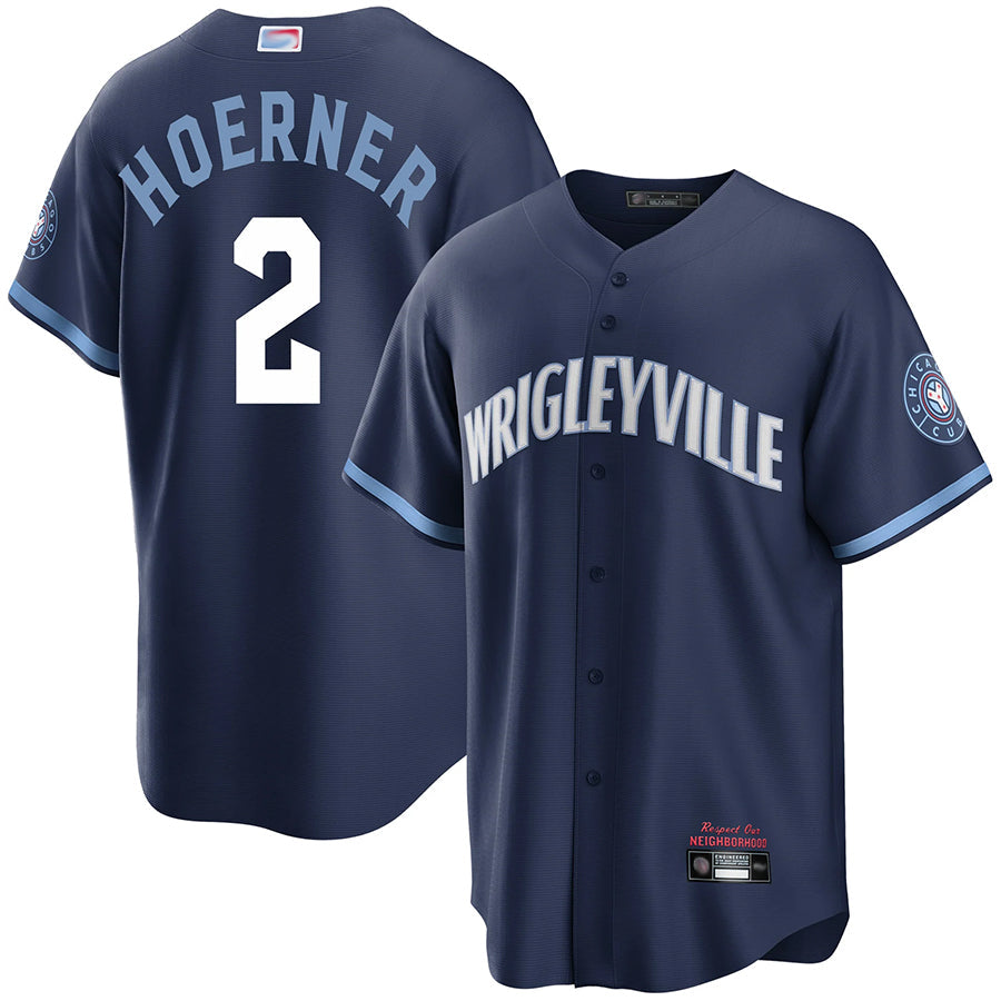 Custom #2 Navy City Connect CHC Baseball Shirt Top
