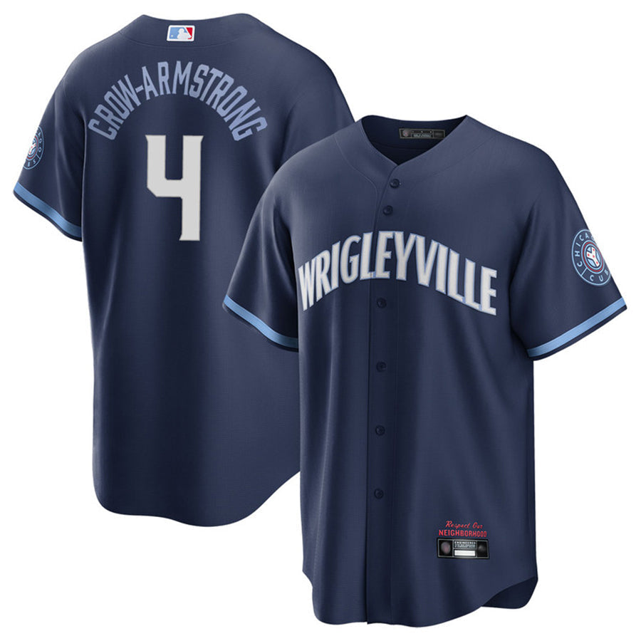 C.Cubs #4 Pete Crow-Armstrong Player City Connect Baseball Jerseys