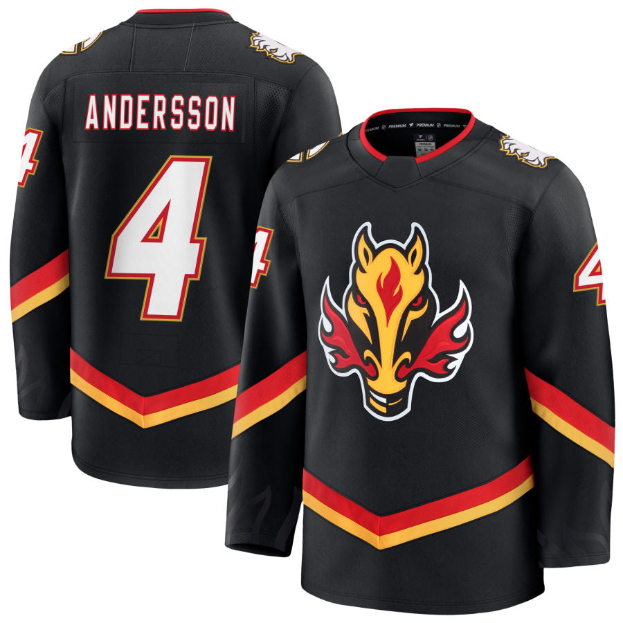 Custom #4 Black CGY Hockey Shirt Top