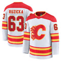 Custom #63 White CGY Hockey Shirt Top