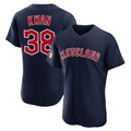 C.Guardians #38 Steven Kwan Player Navy Limited Elite Baseball Jerseys
