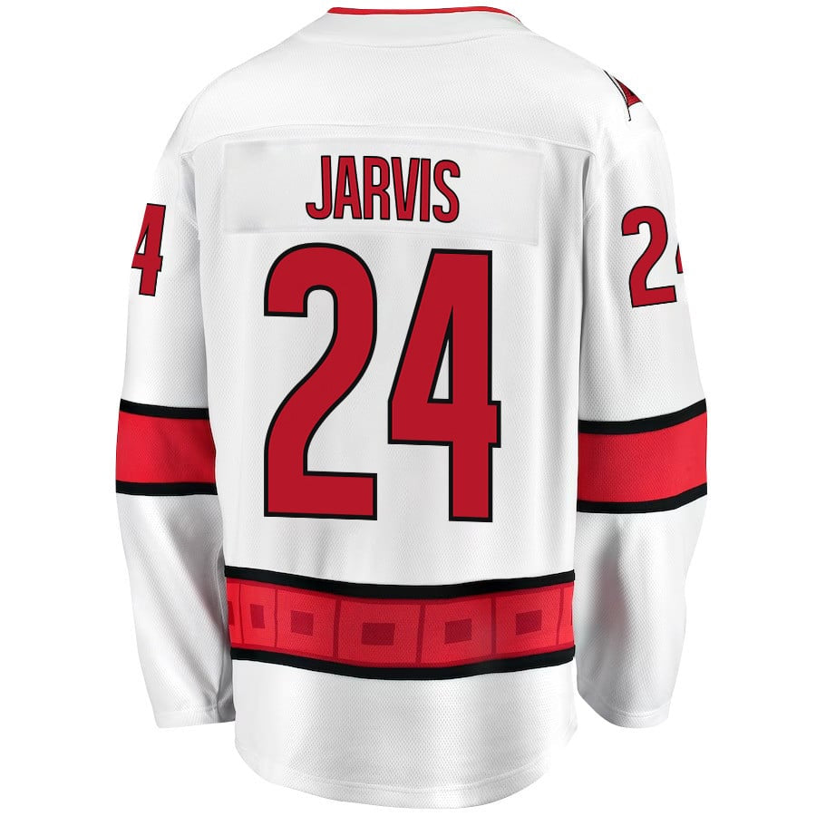 Custom #24 White CAR Hockey Shirt Top