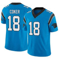 Custom #18 Blue CAR Football Shirt Top
