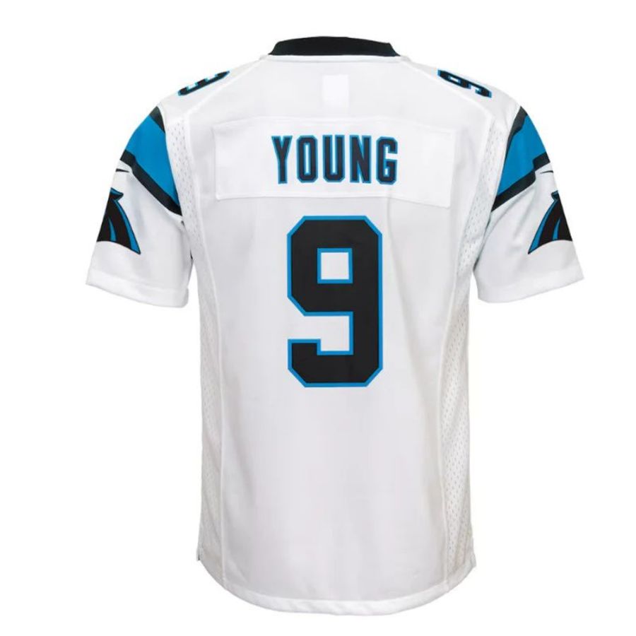 C.Panthers #9 Bryce Young Game Player Jersey - White Stitched American Football Jerseys