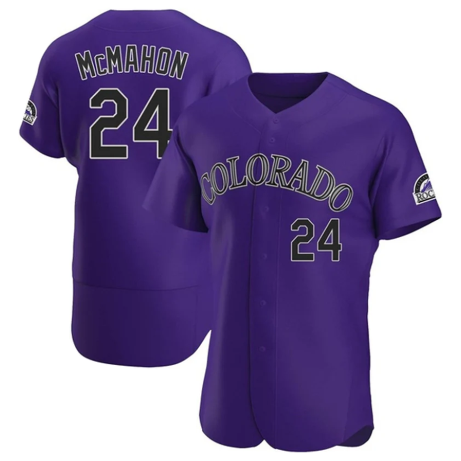 C.Rockies #24 Ryan McMahon Player Purple Limited Elite Baseball Jerseys