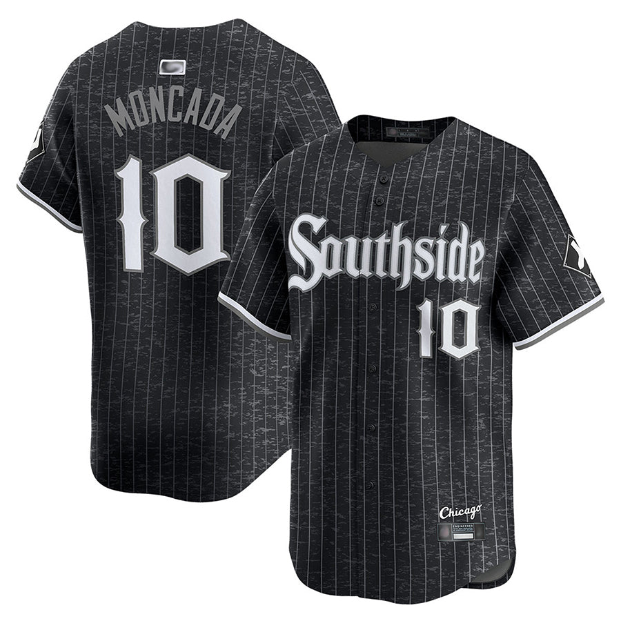 Custom #10 Black City Connect CWS Baseball Shirt Top