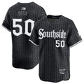 Custom #50 Black City Connect CWS Baseball Shirt Top
