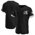 C.White Sox Blank Player Black Alternate Authentic Team Baseball Jerseys