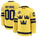 Custom #4 Yellow 2025 Hockey Shirt Top