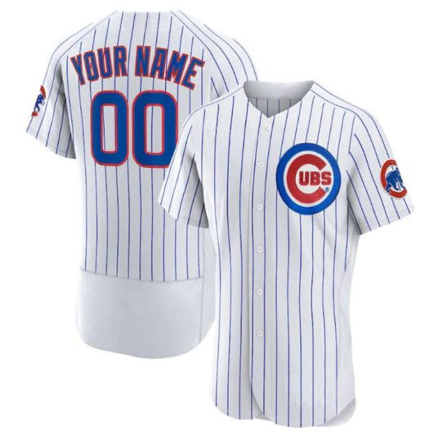 Custom C.Cubs Home Authentic White Elite Baseball Jerseys