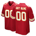 Custom KC.Chiefs Red Home Game Football Jerseys