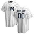 Custom NY.Yankees White Home Replica Baseball Jerseys