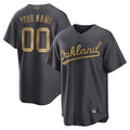 Custom O.Athletics Charcoal All-Star Game Replica Baseball Jerseys