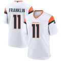 D.Broncos #11 Troy Franklin Player White Home Game Football Jerseys