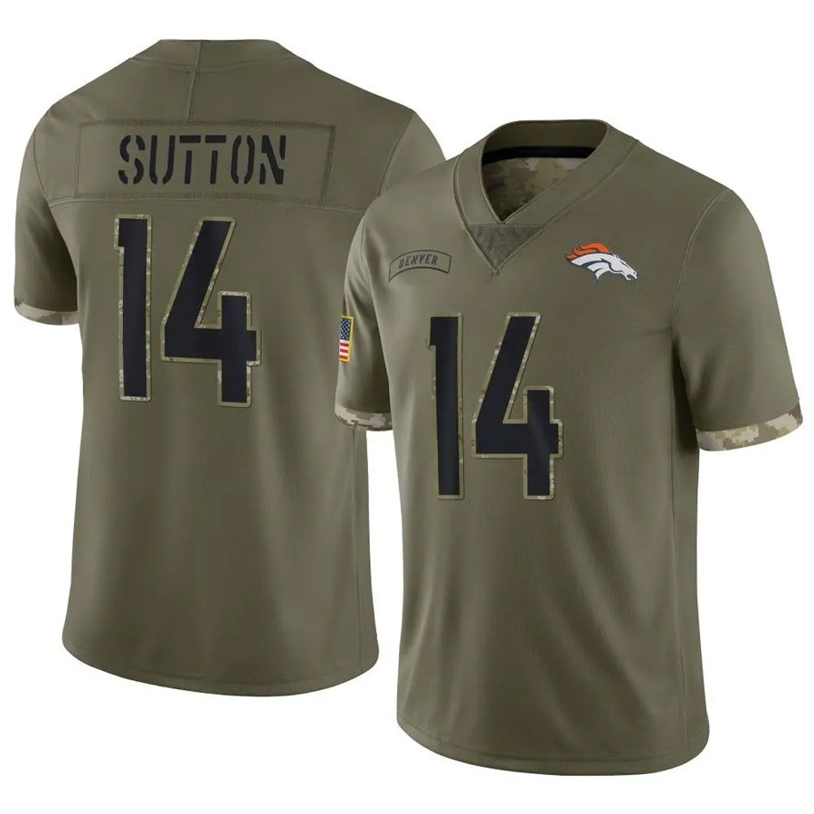 Custom #14 Olive DEN Football Shirt Top