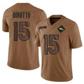 D.Broncos #15 Nik Bonitto Player Brown Salute To Service Limited Football Jerseys