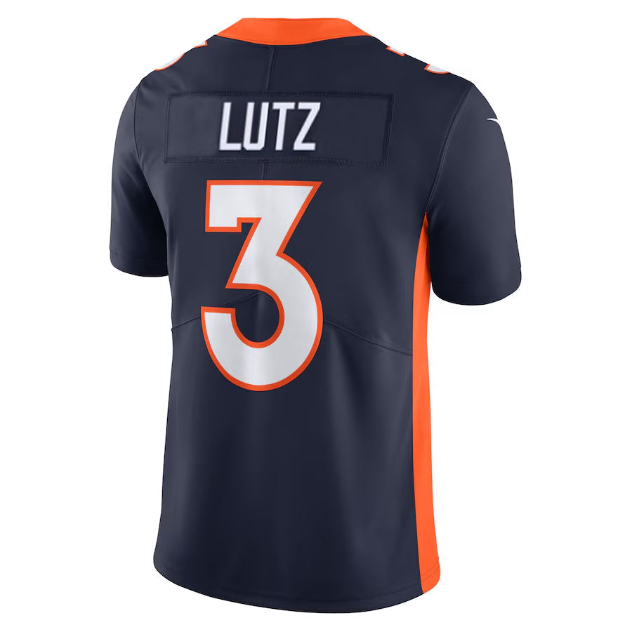 Custom #3 Navy DEN Football Shirt Top