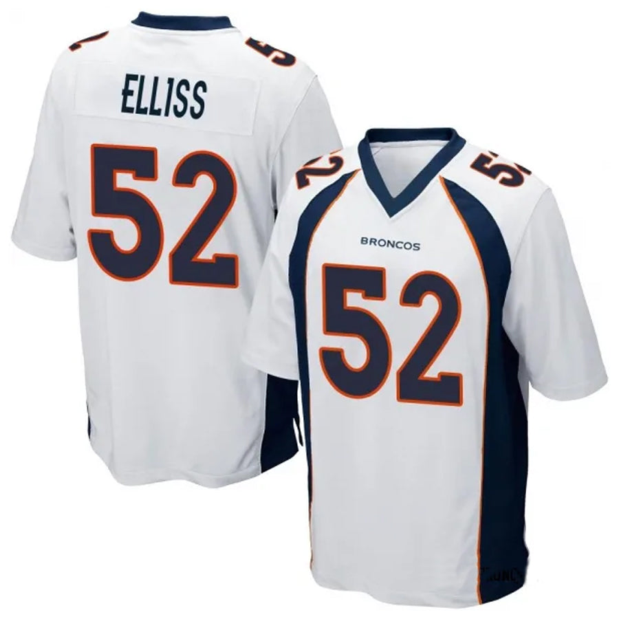 Custom #52 White DEN Football Shirt Top