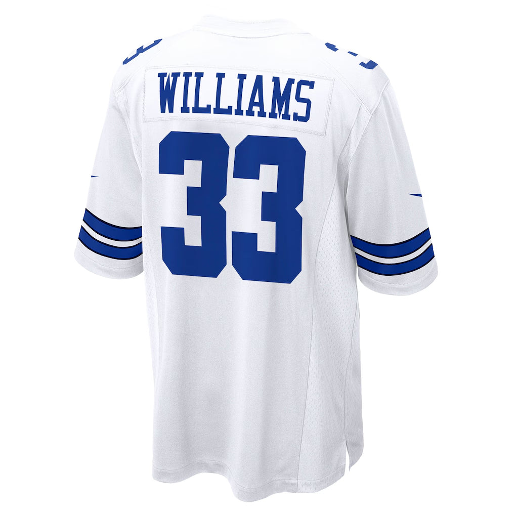 Custom #33 White DAL Football Shirt Top